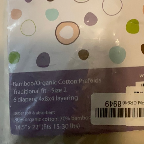 OsoCozy Cloth Diapers 100% Cotton Dimension 14.5 x 22 Baby Weight 15 to 30 lbs - Picture 5 of 7